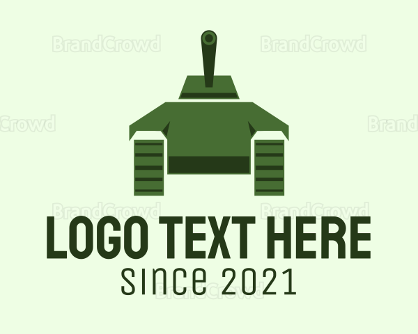 Green Military Tank Logo