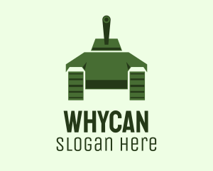 Green Military Tank  Logo