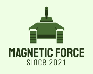 Green Military Tank  logo design