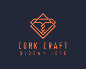 Cork - Monoline Corkscrew Letter T logo design