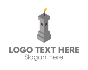 Candle - Medieval Gray Tower logo design