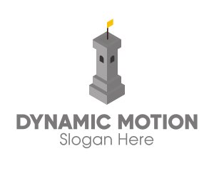 Action - Medieval Gray Tower logo design