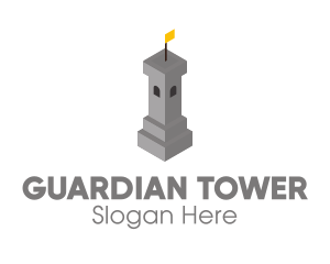 Medieval Gray Tower  logo design