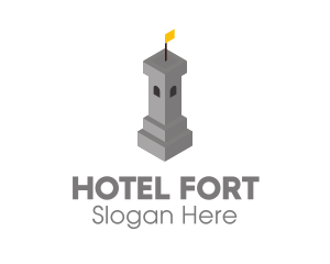 Medieval Gray Tower  logo design