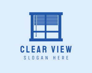 Blue Window Blinds logo design