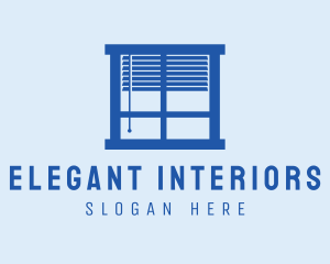 Blue Window Blinds logo design