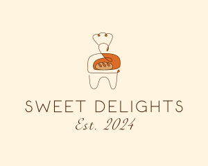 Baker - Abstract Bread  Baker logo design