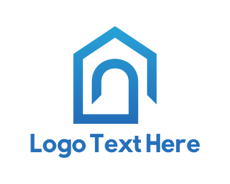 Abstract Blue Home Logo Brandcrowd Logo Maker
