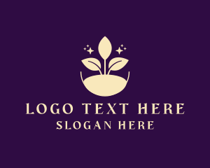 Vegan - Enchanted Organic Leaf logo design