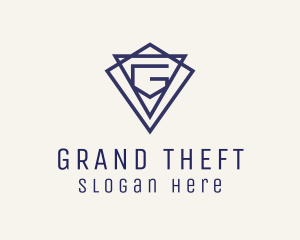 Blue Letter G Jewelry logo design