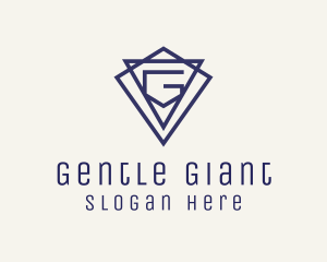 Blue Letter G Jewelry logo design