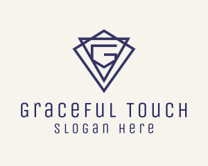 Blue Letter G Jewelry logo design