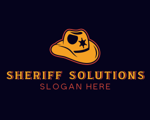 Sheriff - Cowboy Sheriff Hat logo design