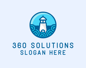 Coastal Marine Lighthouse logo design