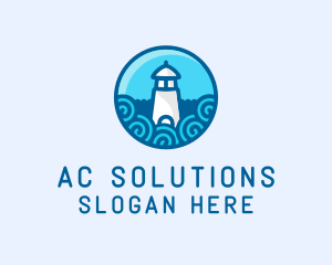 Coastal Marine Lighthouse logo design