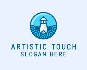 Coastal Marine Lighthouse logo design