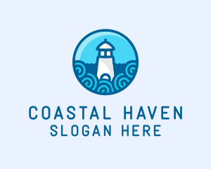 Coastal Marine Lighthouse logo design