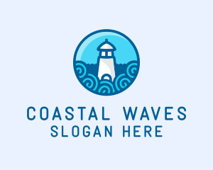 Coastal Marine Lighthouse logo design