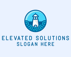 Coastal Marine Lighthouse logo design