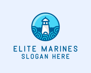 Marines - Coastal Marine Lighthouse logo design