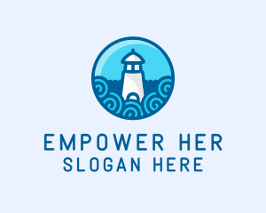 Coastal Marine Lighthouse logo design