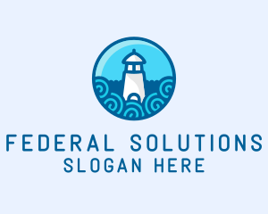 Coastal Marine Lighthouse logo design