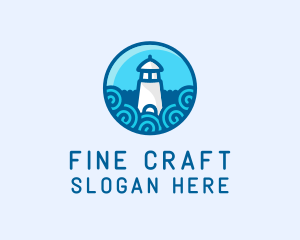 Coastal Marine Lighthouse logo design