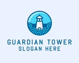 Coastal Marine Lighthouse logo design