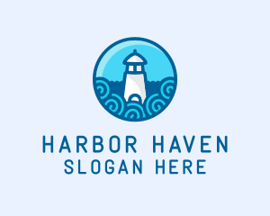 Port - Coastal Marine Lighthouse logo design