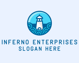 Coastal Marine Lighthouse logo design