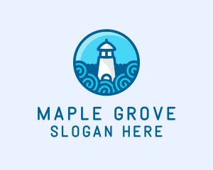 Coastal Marine Lighthouse logo design