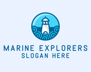 Coastal Marine Lighthouse logo design