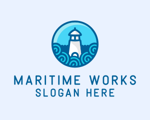 Coastal Marine Lighthouse logo design