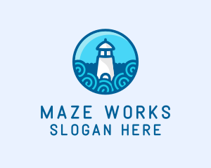 Coastal Marine Lighthouse logo design