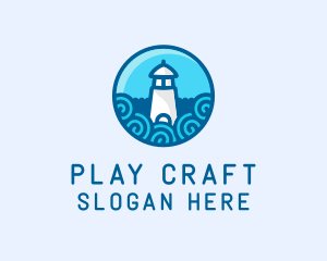 Coastal Marine Lighthouse logo design