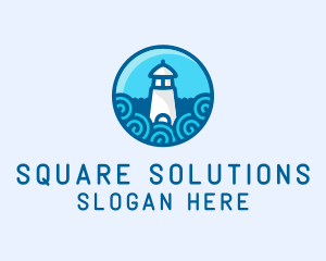 Coastal Marine Lighthouse logo design