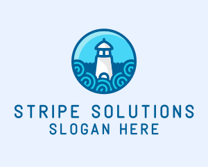 Coastal Marine Lighthouse logo design