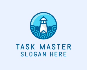 Coastal Marine Lighthouse logo design