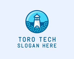 Coastal Marine Lighthouse logo design