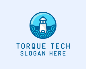 Coastal Marine Lighthouse logo design