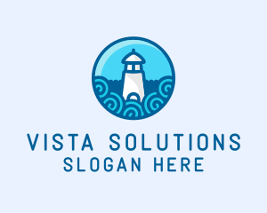 Coastal Marine Lighthouse logo design