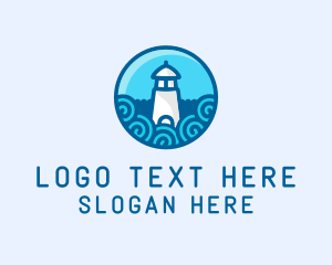Seaside - Coastal Marine Lighthouse logo design