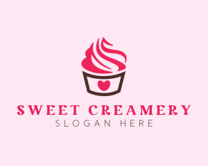 Sweet Heart Cupcake logo design