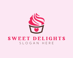 Cupcake - Sweet Heart Cupcake logo design