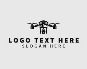 Drone - Aerial Drone Rotocraft logo design