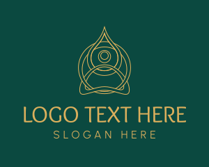 Calm - Spiritual Meditation Yoga logo design