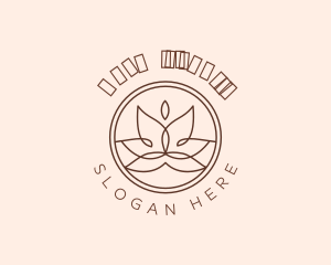 Lifestyle - Meditation Lotus Flower logo design
