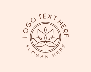 Relax - Meditation Lotus Flower logo design