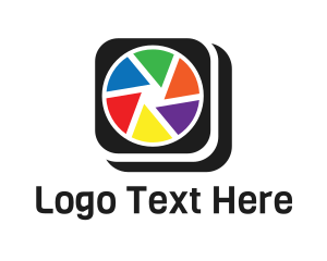 Mobile Phone - Colorful Camera App logo design