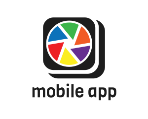 Colorful Camera App logo design